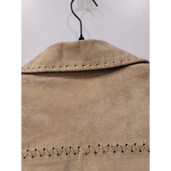 Bagatelle Vintage Leather Jacket with Stitching Detail - Picture 3 of 9